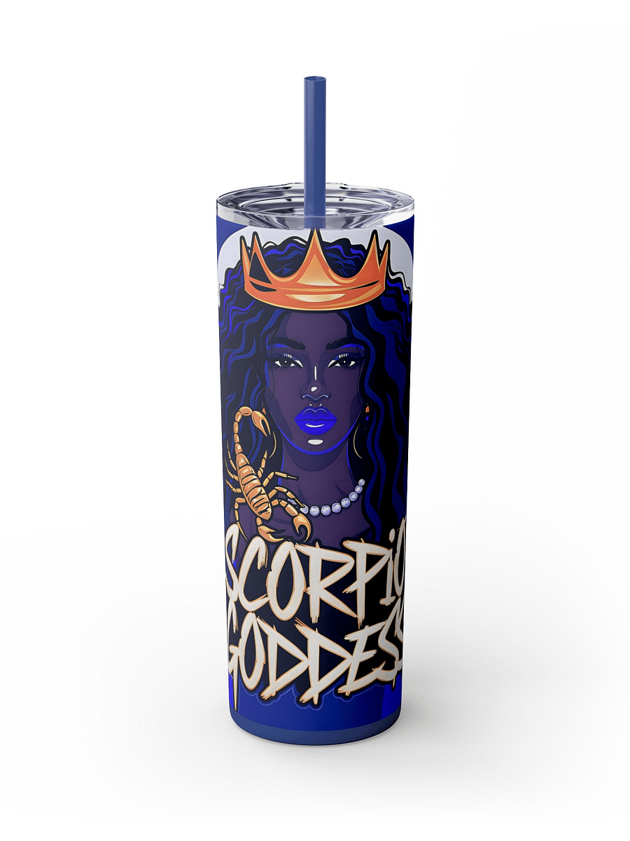 Scorpio Goddess Tumbler Wrap - 20oz Sublimation Skinny Tumbler Wrap, Bold Astrology Design for Scorpio Queen, Perfect Zodiac Gift product image (6)