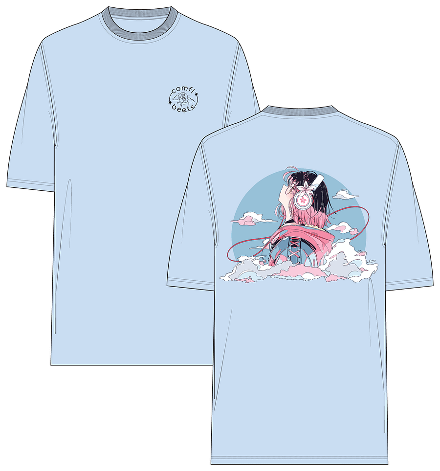 comfi beats shirt (sky) product image (1)