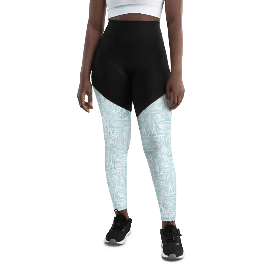 Light Turquois All-Over Print Sports Leggings product image (12)