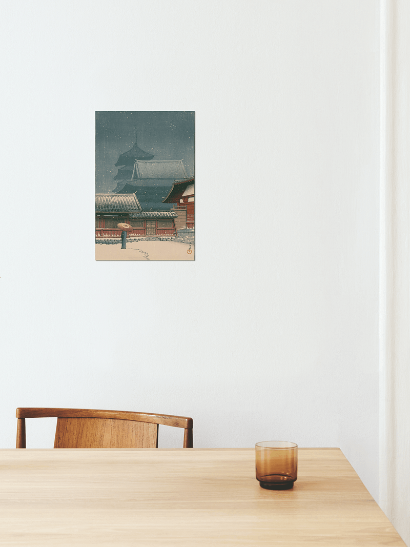 Tenno Temple, Osaka - Kawase Hasui