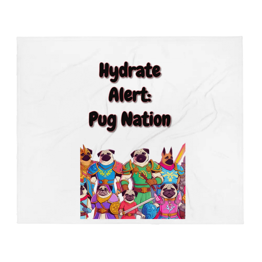 Pug Nation Armored Squad Throw Blanket product image (1)