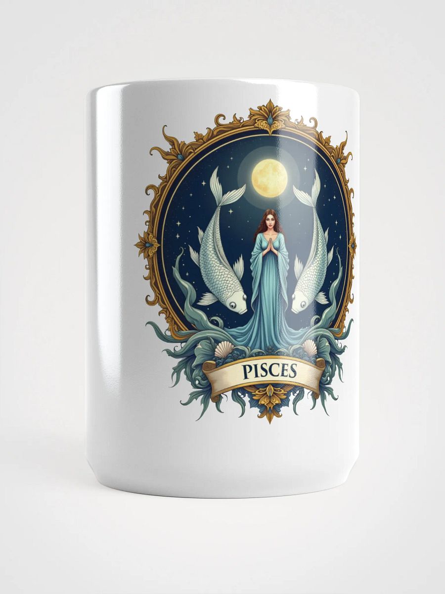 Pisces Zodiac Tarot Design - Ethereal Fish and Mystic Goddess product image (1)