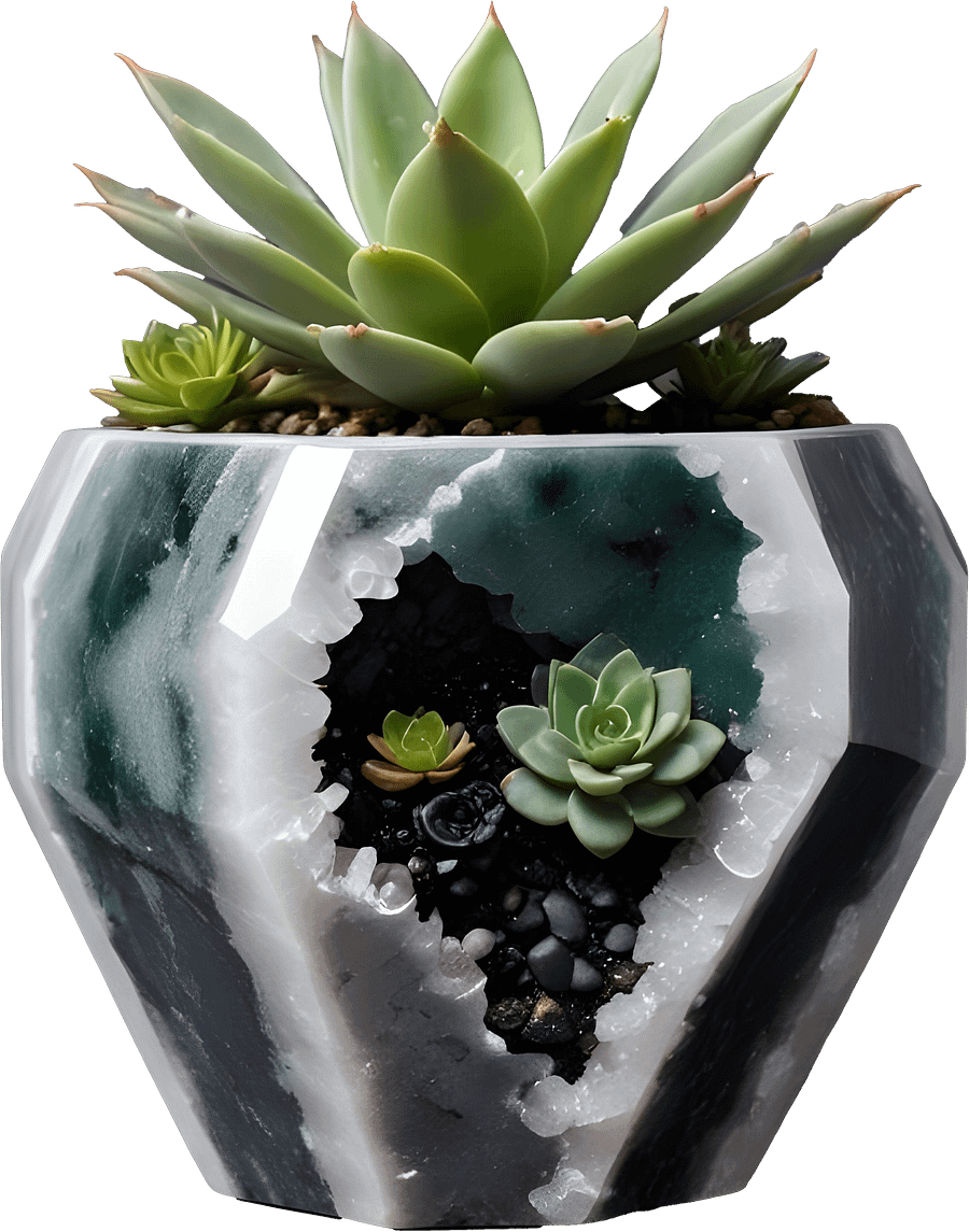 Quartz Eclipse – Succulent Pot png product image (1)