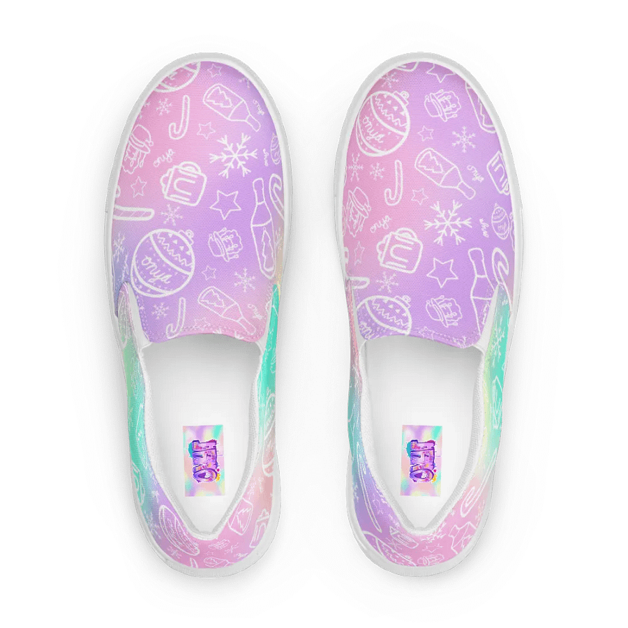 Limited Edition Christmas Tie Die Womens Slip-On Shoes product image (2)