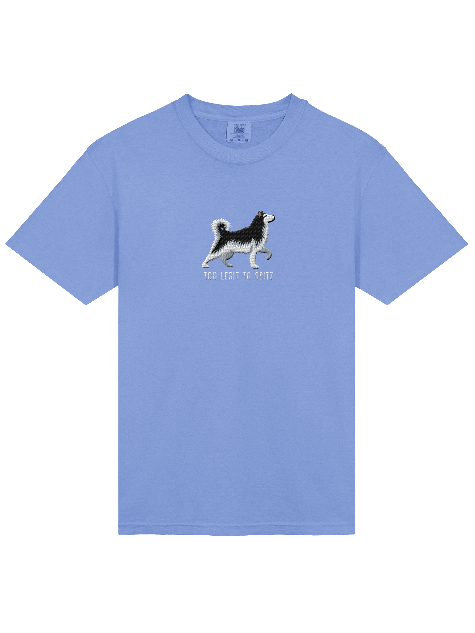 Too Legit to Spitz T-Shirt(Embroidered) of an Alaskan Malamute(Black & White) product image (33)
