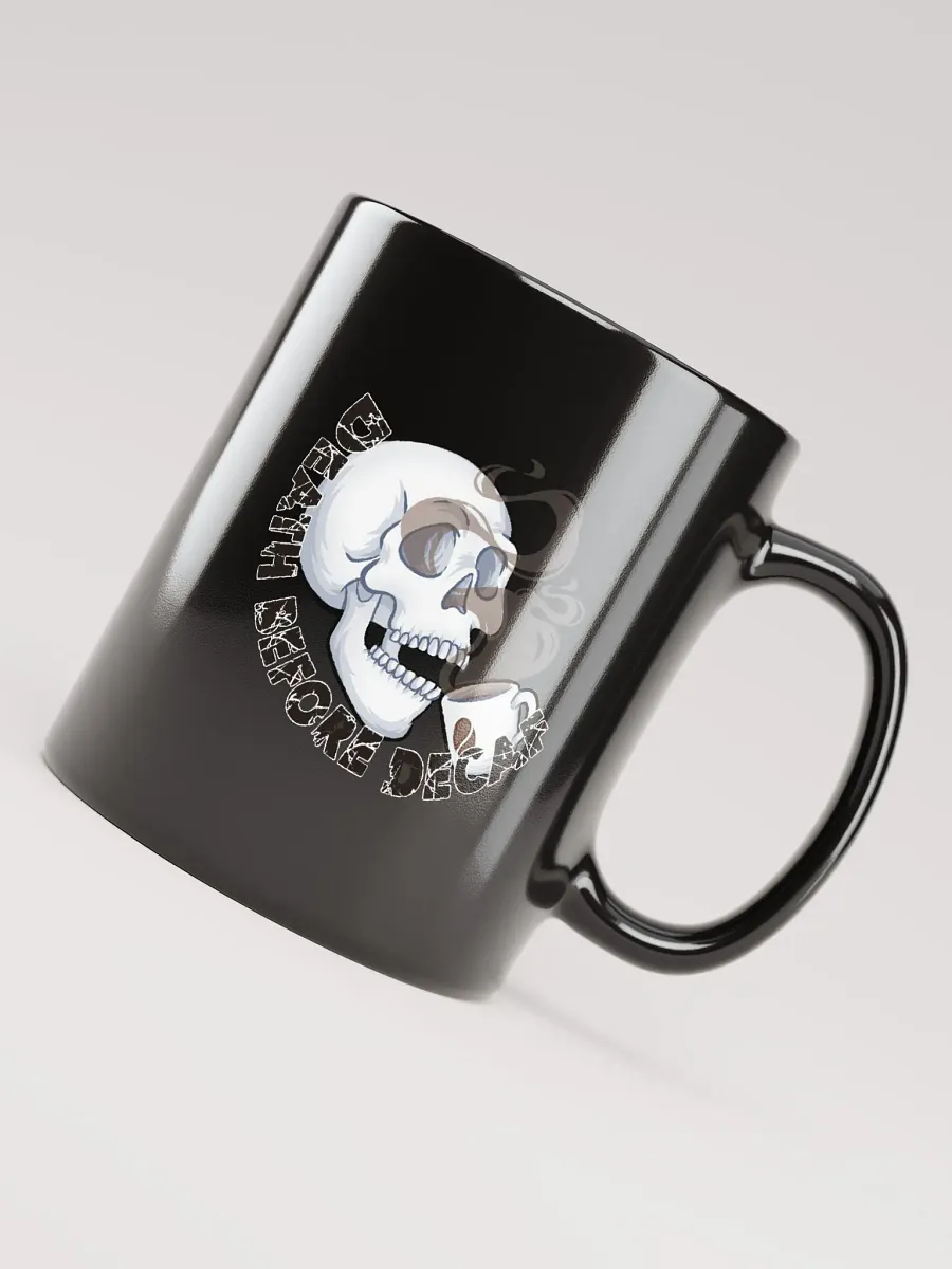 Death Before Decaf Coffee Mug (Black) product image (4)
