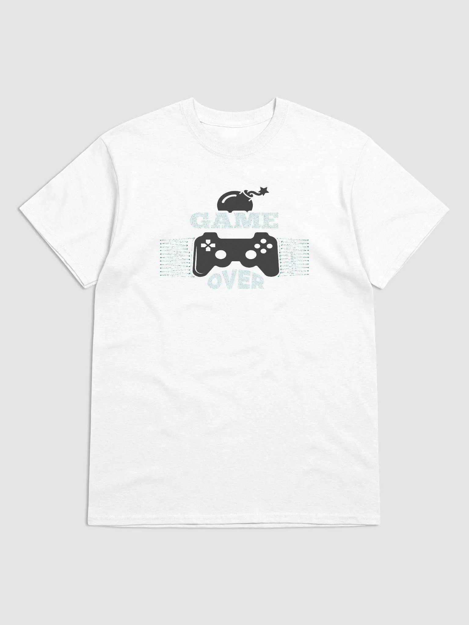 Pixelated Game Over Whale T-Shirt product image (1)