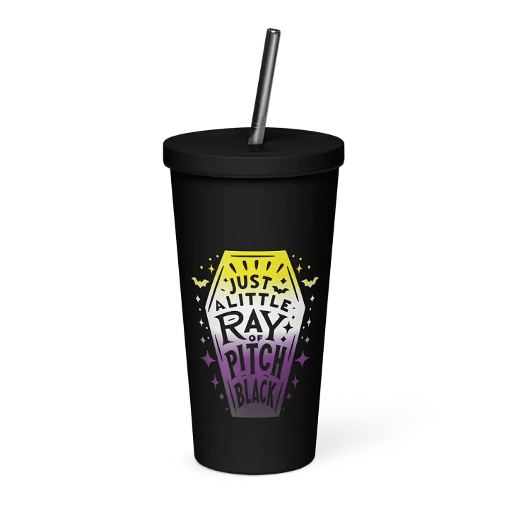 Little Ray Nonbinary Flag Insulated Tumbler product image (1)