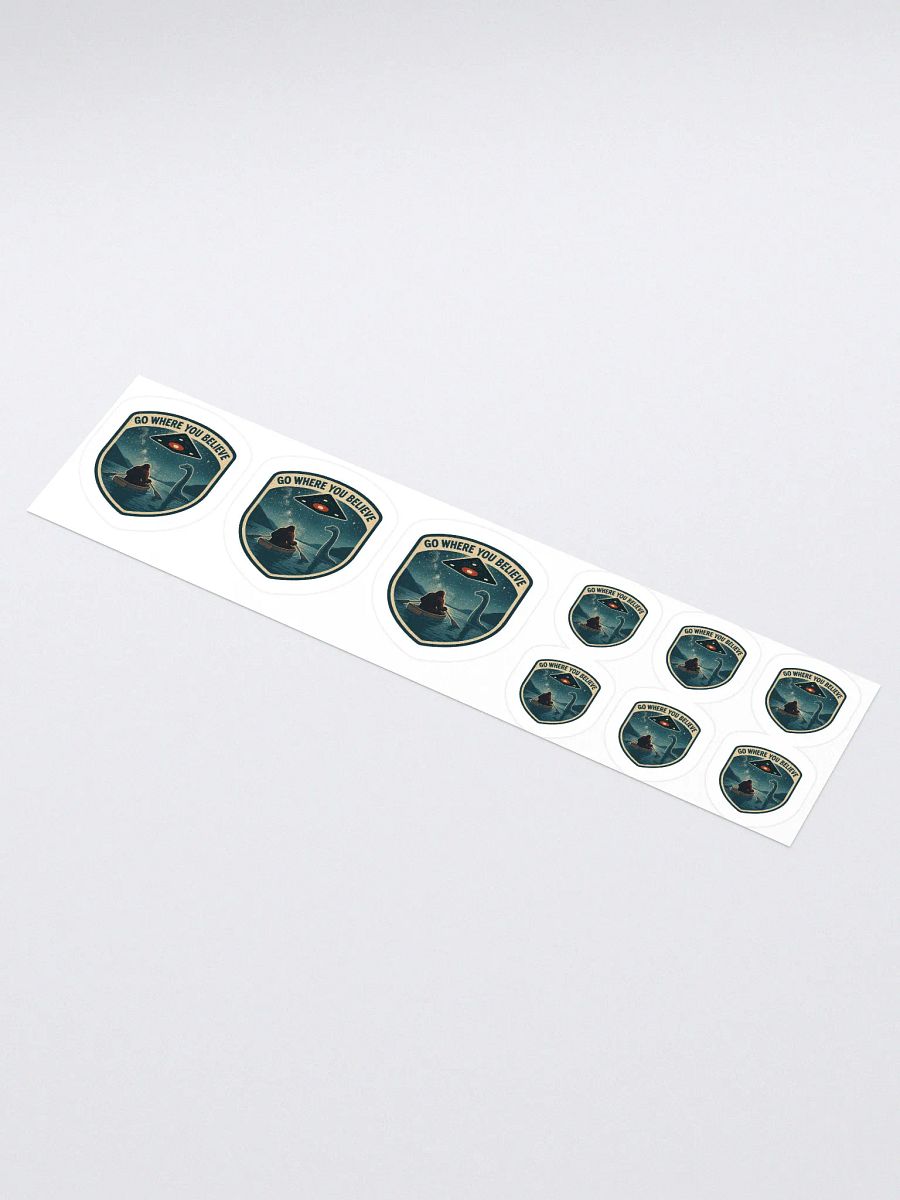 "Go Where You Believe" Cryptid & UFO Adventure Stickers product image (1)