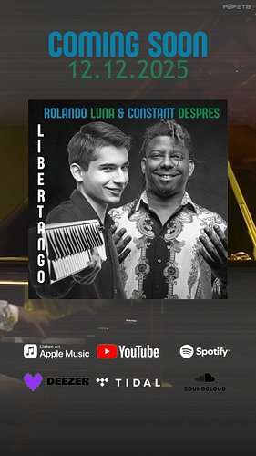 Muy pronto esta joya: Rolando Luna & Constant Despres interpretando “Libertango”.
Una mezcla perfecta de virtuosismo, pasión ...
