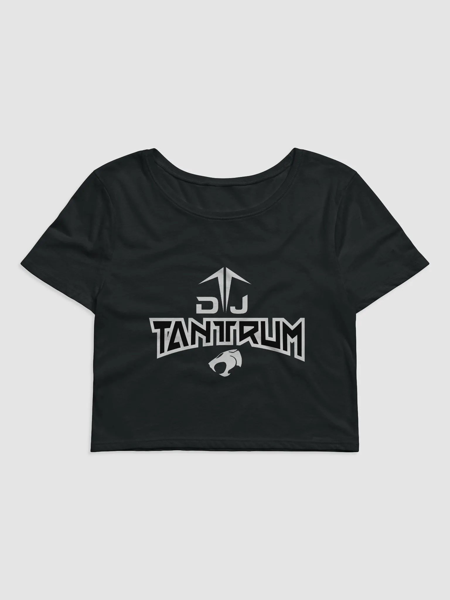 Women's DJ TanTrum Crop T-Shirt (Black) product image (1)