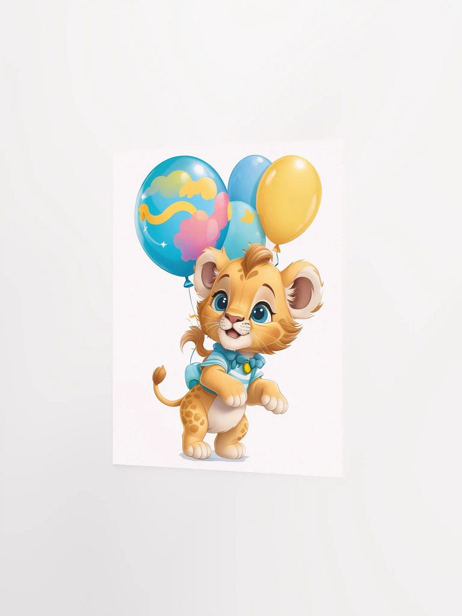 Cute Lion Cub - Poster - Nursery-Kids Room - Small-Standard Sizes - 8x10-11x14-12x16-16x20 Inches product image (7)