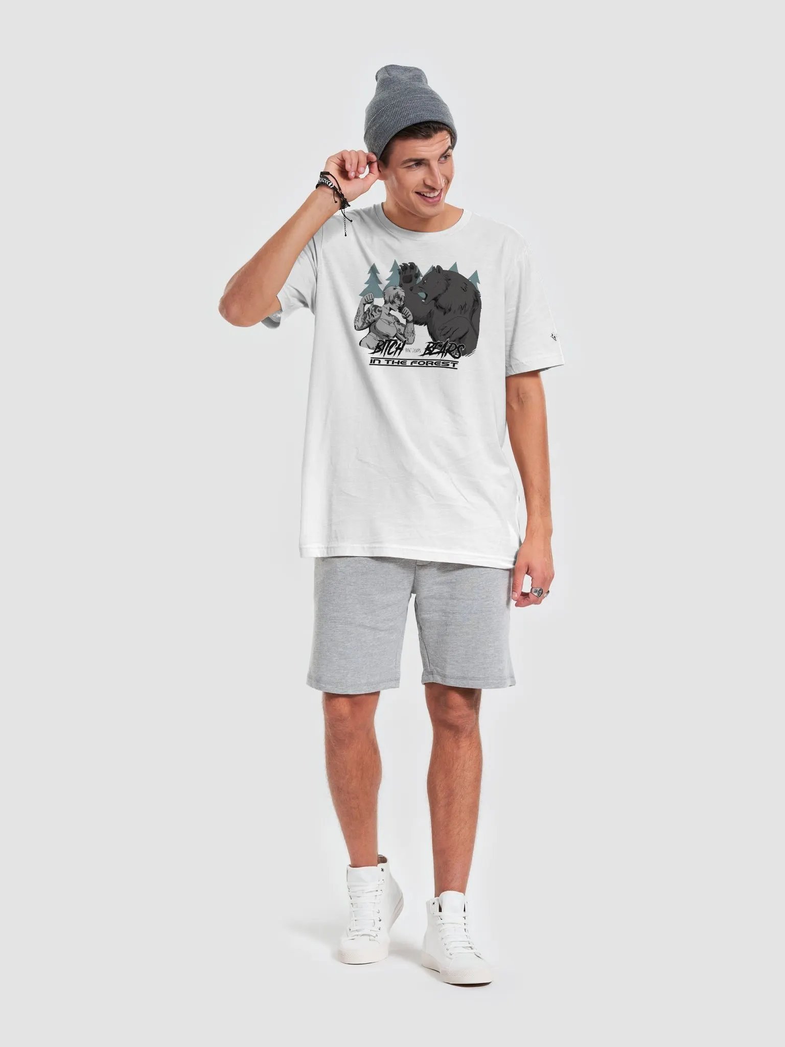 Bitch That Fights Bears - White T Shirt product image (6)