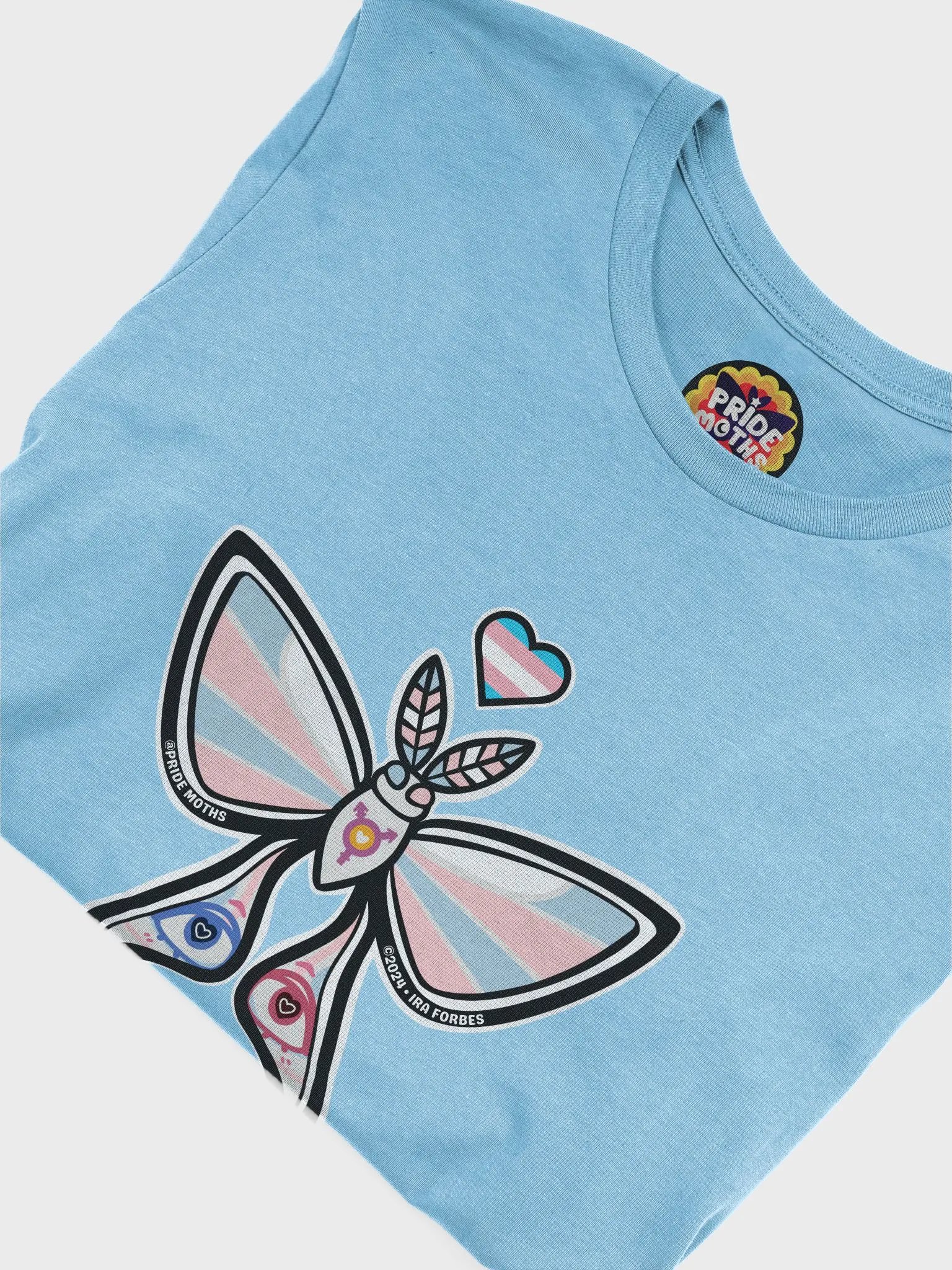 № 7 | TRANSGENDER PRIDE MOTH | SHORT SLEEVE TEE | T-SHIRT product image (5)