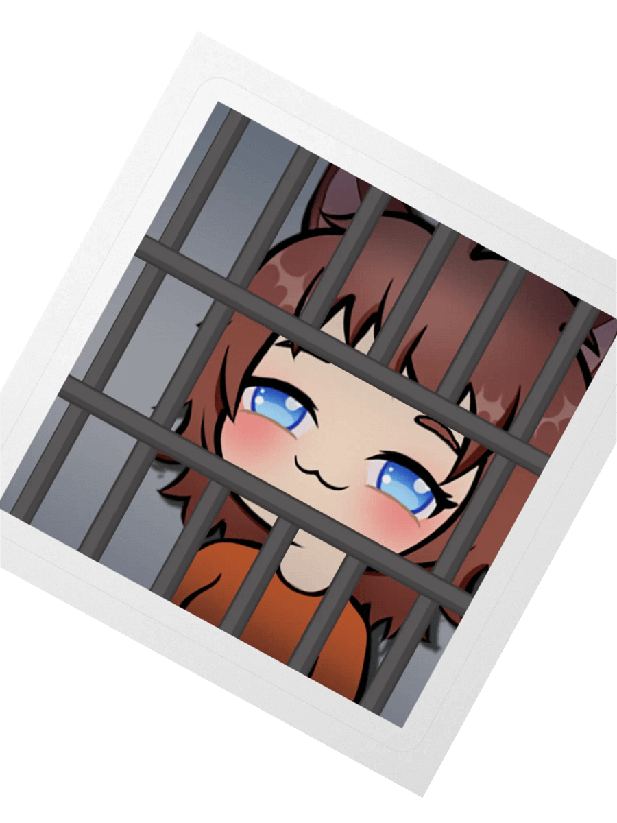 Horny Jail Kiss Cut Stickers product image (7)