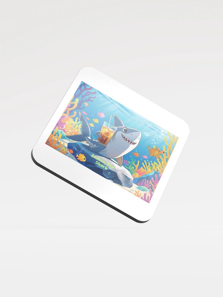 Lemon "Tea" Shark Cork Coaster product image (1)