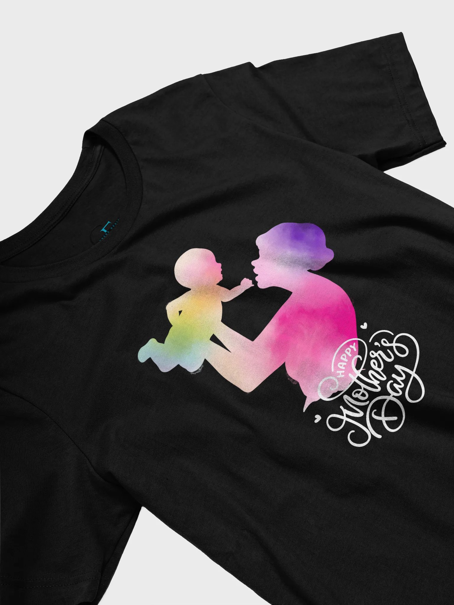 Bella + Canvas “Happy Mother’s Day” Watercolor Silhouette T-Shirt – Soft & Sentimental product image (21)