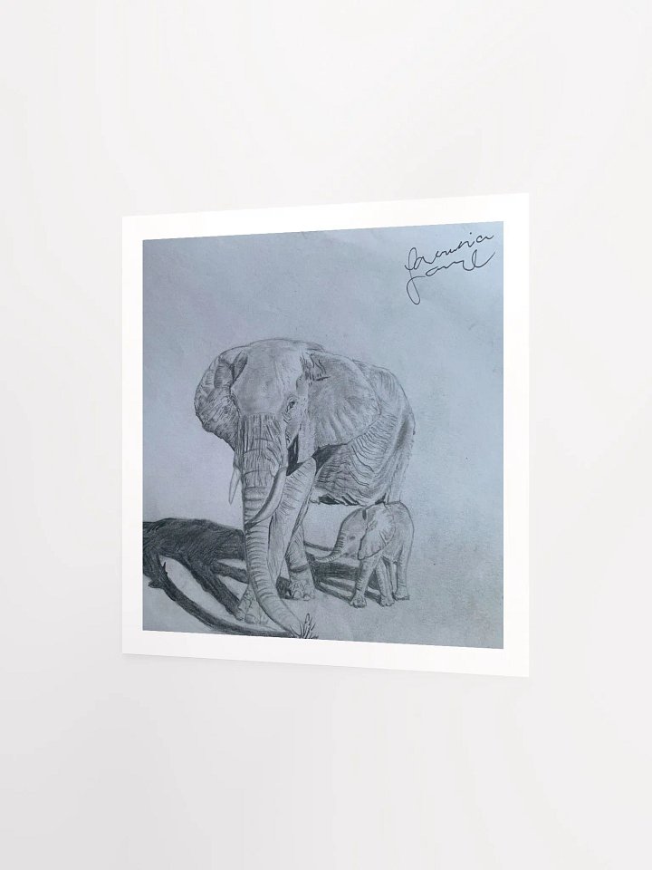 Elephant Duo Sketch Poster product image (2)