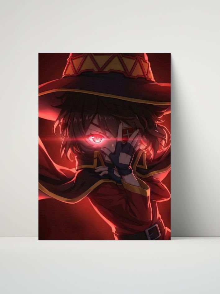 Konosuba Megumin Explosion Eye Glow – Glossy 8x10 Metal Print product image (1)