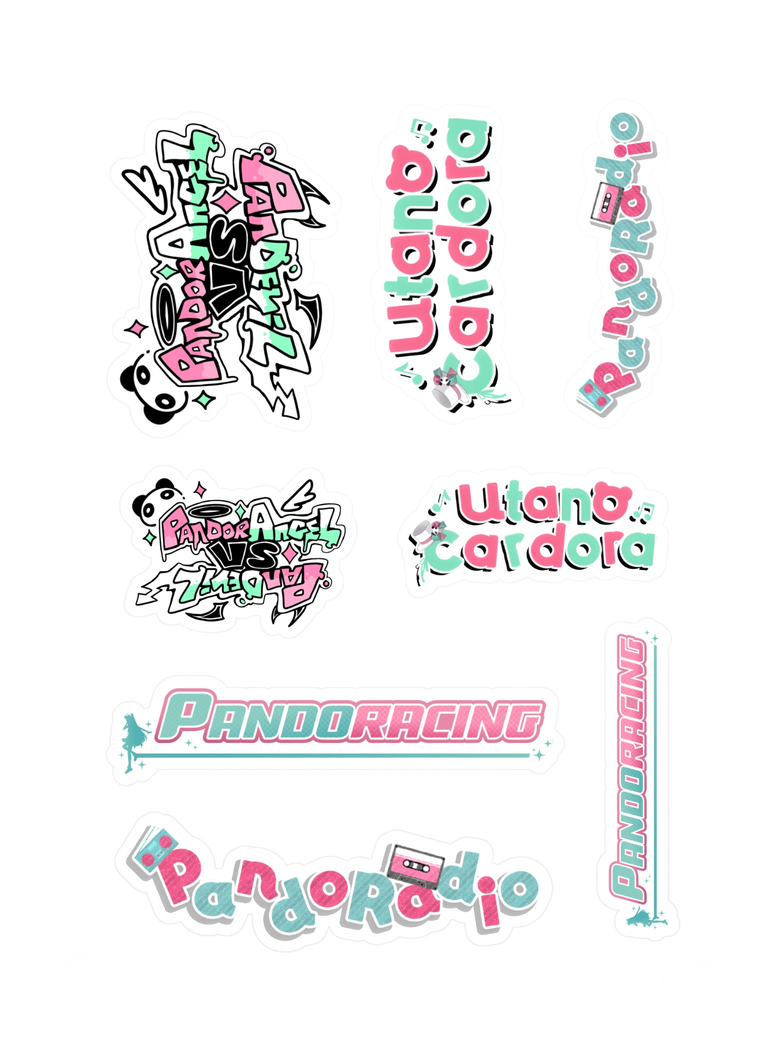 Utano Pandora Logo Collection Stickers B product image (3)