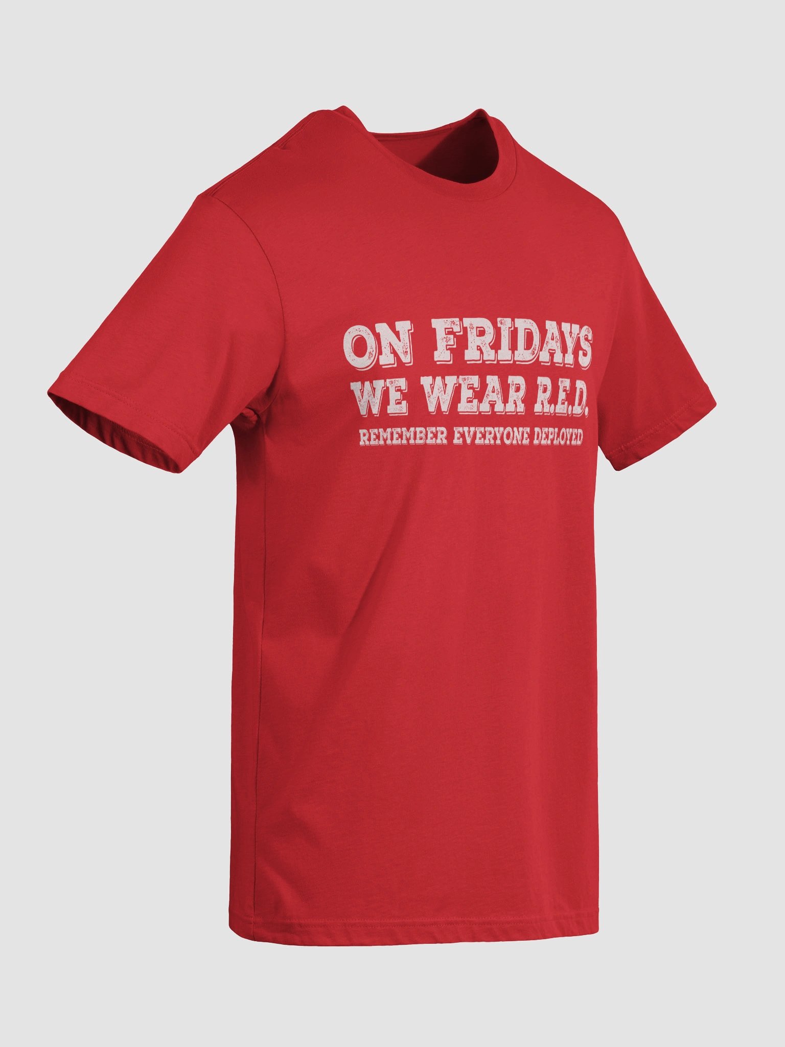 Mens Next Level Supersoft T-Shirt (On Fridays We Wear R.E.D. (Remember Everyone Deployed)) product image (5)