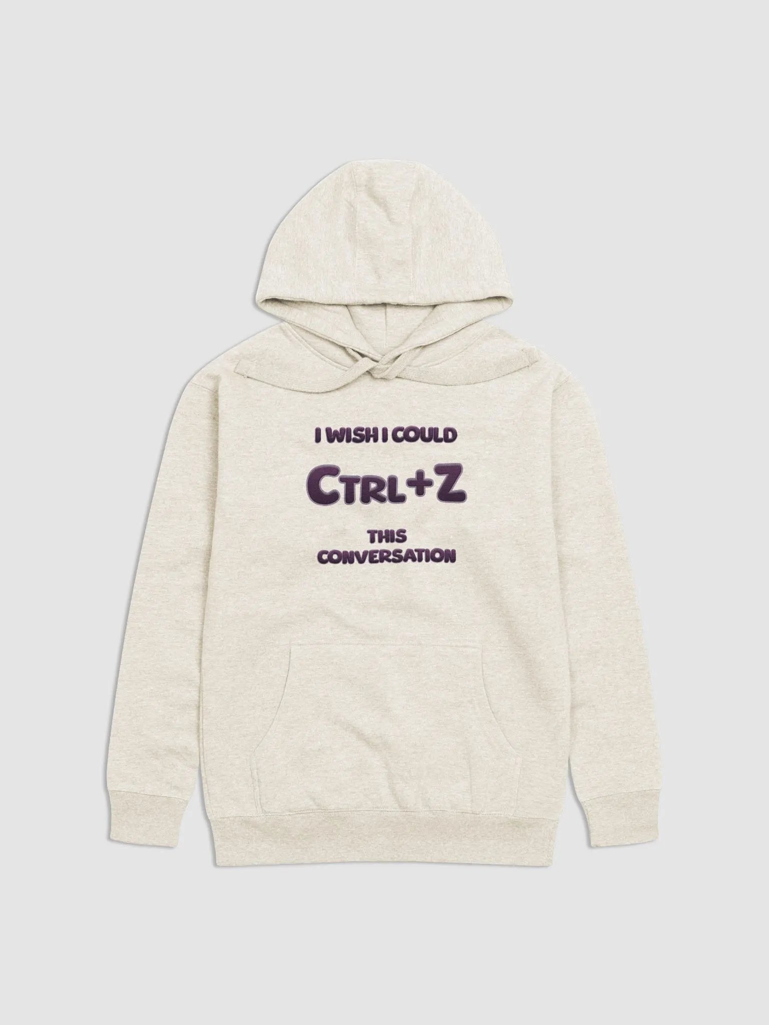 【Ctrl+Z】Purple Text Unisex Premium Hoodie product image (1)