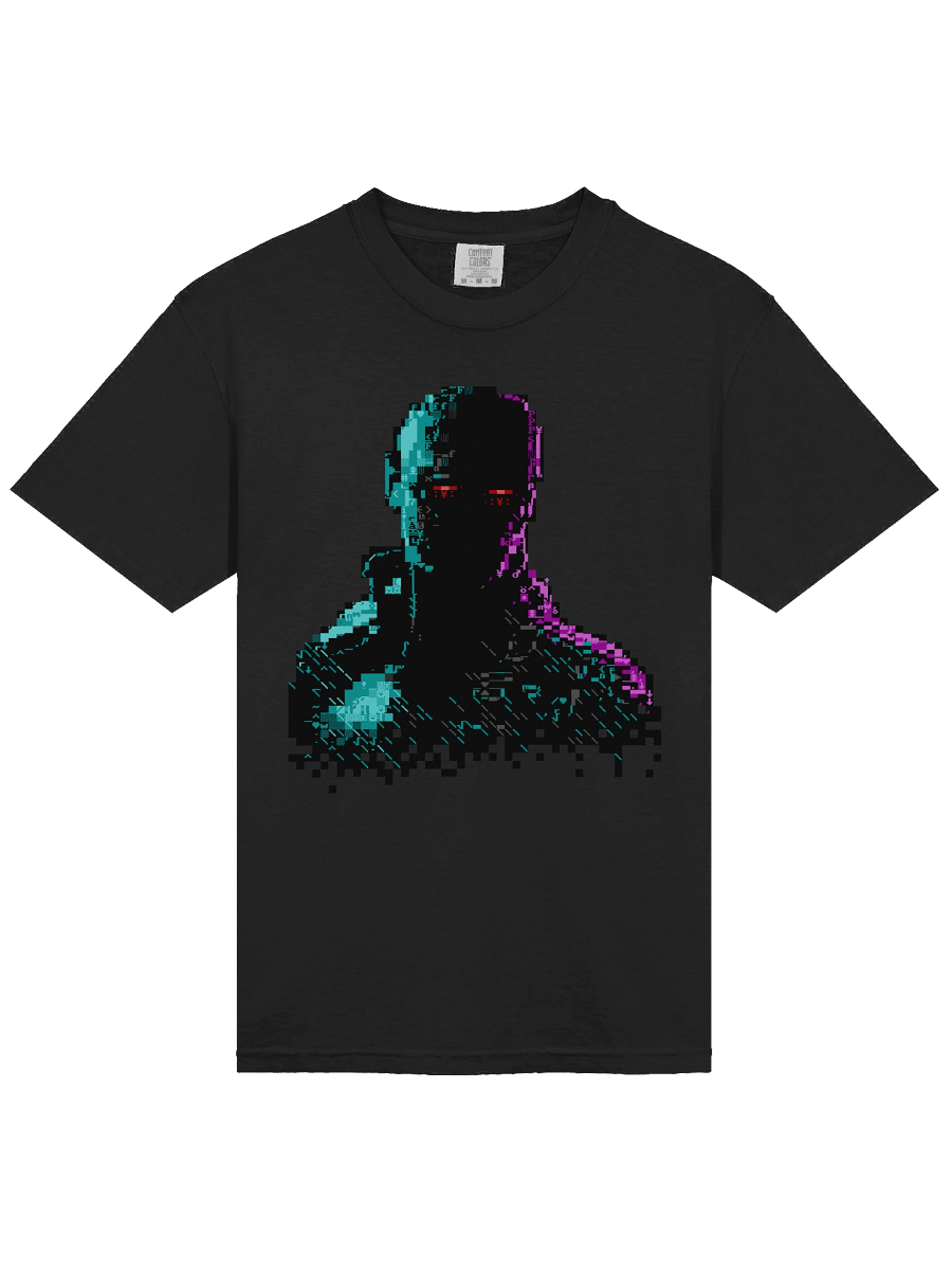 Ghost in the Wires ASCII Art T-Shirt product image (16)
