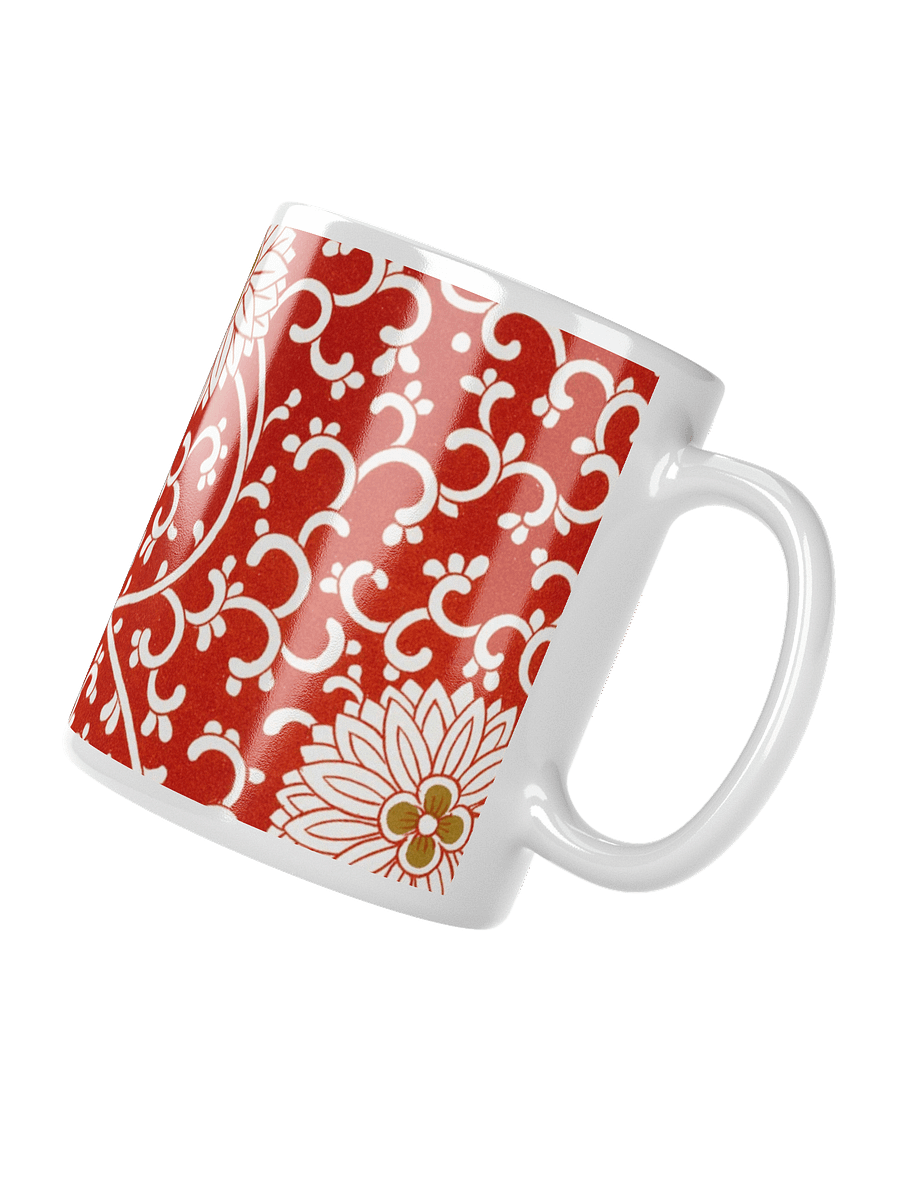 Red Floral Pattern. 11oz. Mug product image (2)