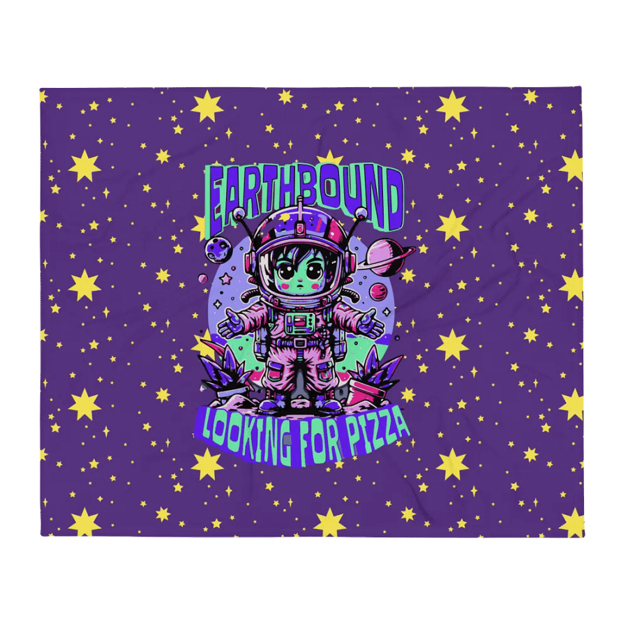 Cosmic Pizza Adventure Throw Blanket product image (5)