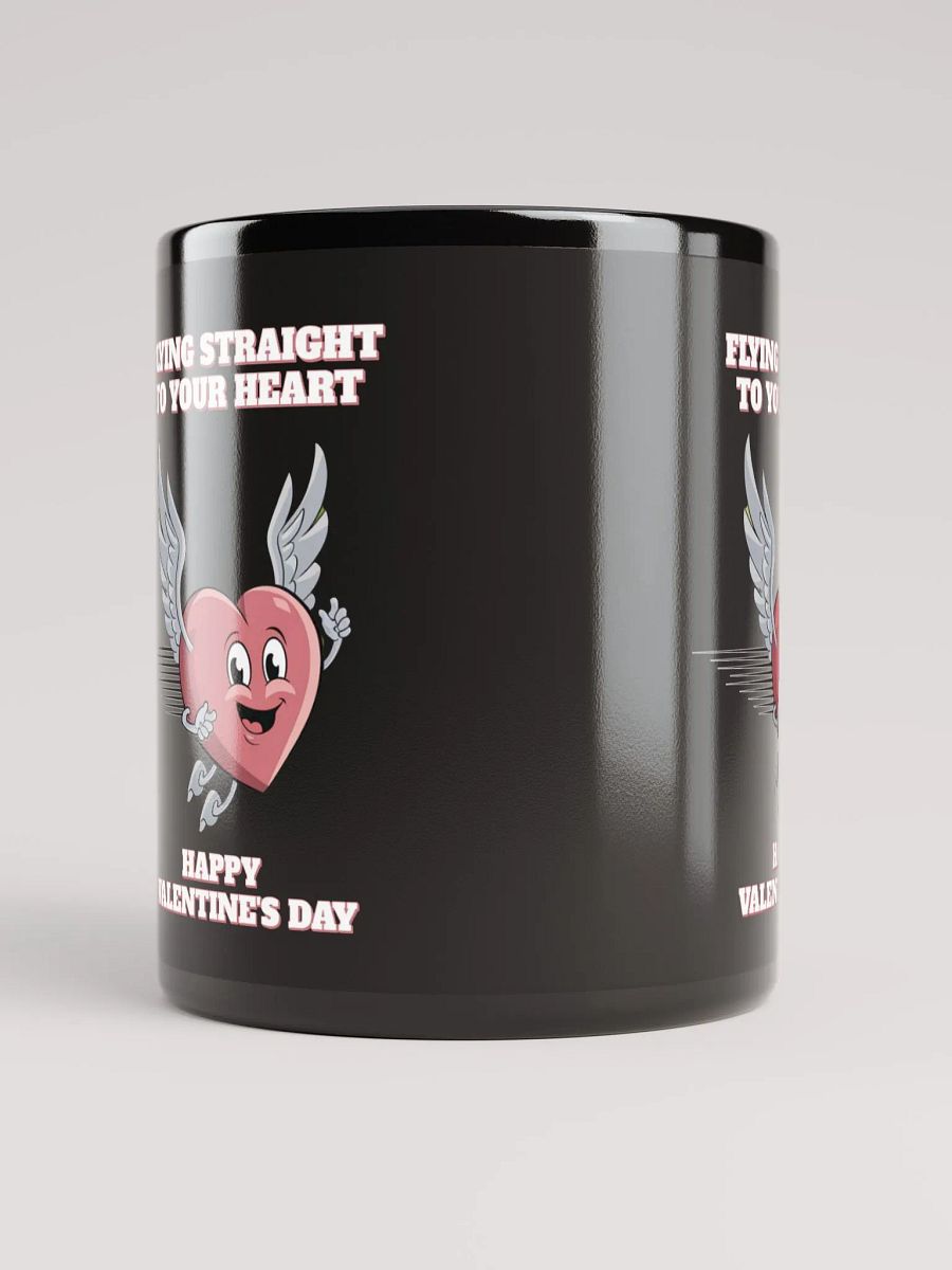 Flying Straight To Your Heart - Happy Valentine's Day Black Mug product image (7)