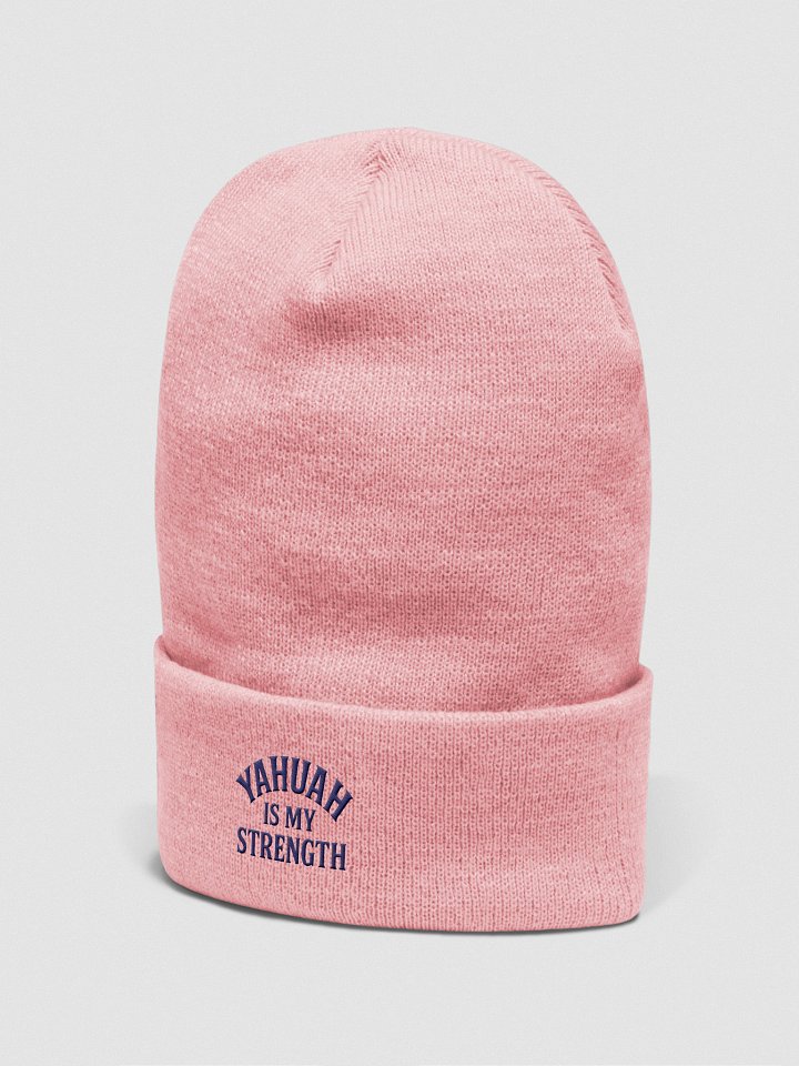 YAHUAH IS MY STRENGTH Embroidered Beanie product image (2)