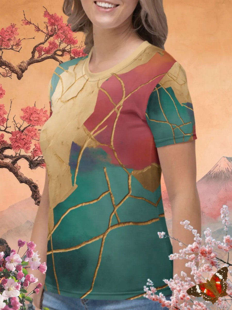 Color Fusion Kintsugi Print T-Shirt product image (2)