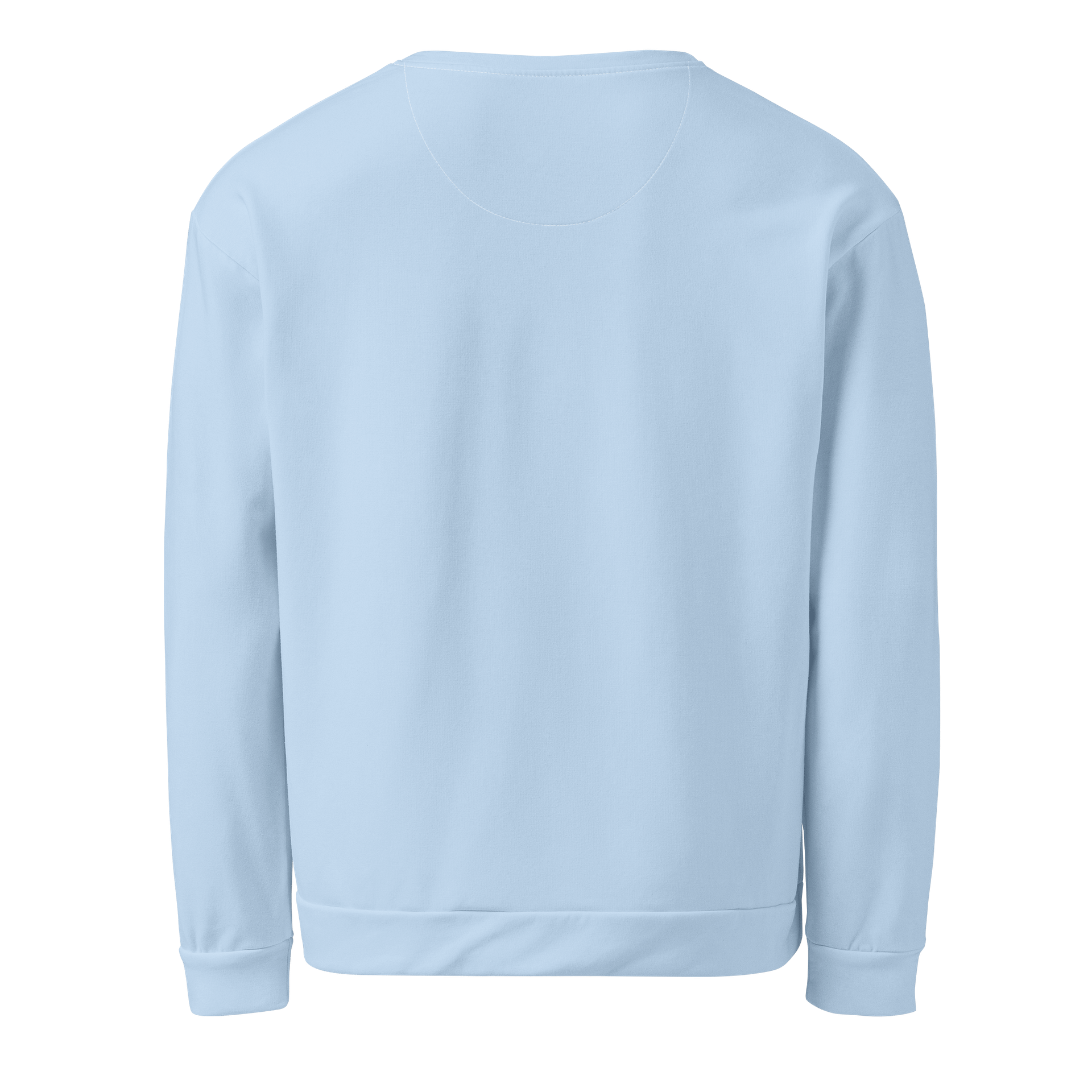 Baby Blue Solid Color Eco Friendly Unisex Sweatshirt product image (2)