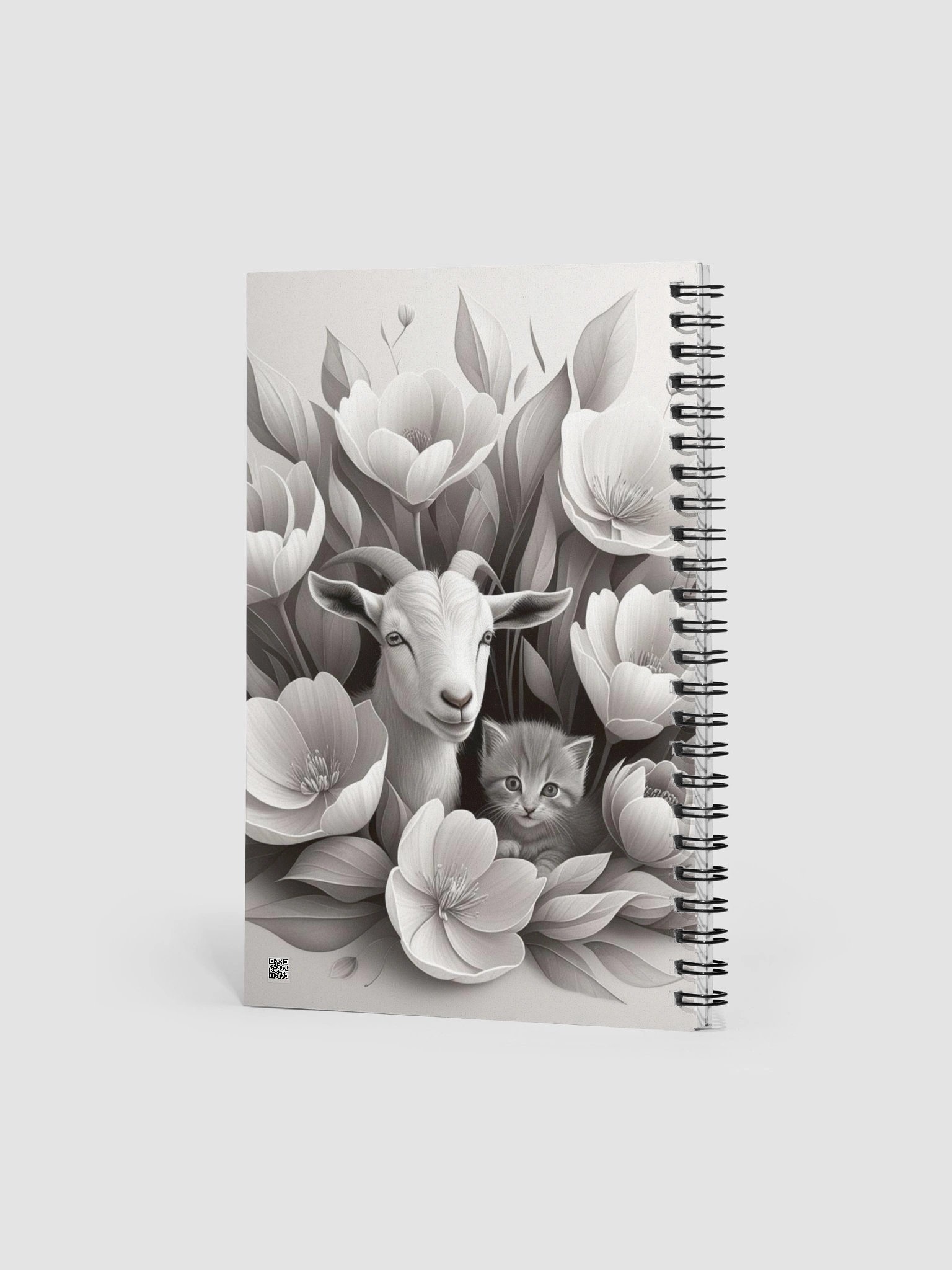Monochrome Garden Spiral Notebook product image (3)