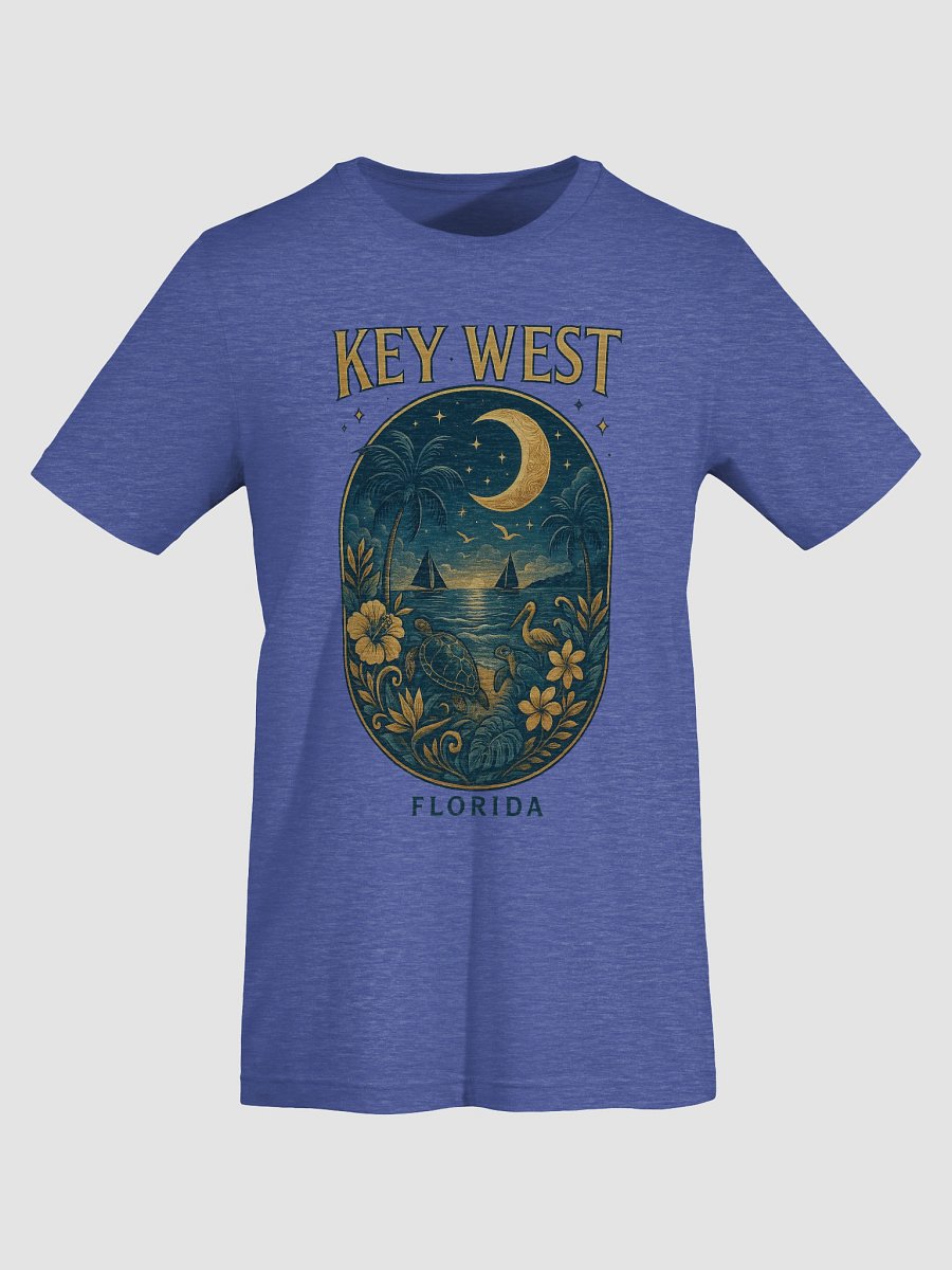 Key West Tropical T-Shirt Ultra Soft Tee with Moonlight Scene product image (7)