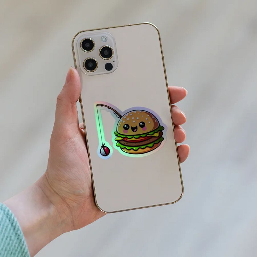 Whimsical Burger Holographic Sticker Sheet product image (8)