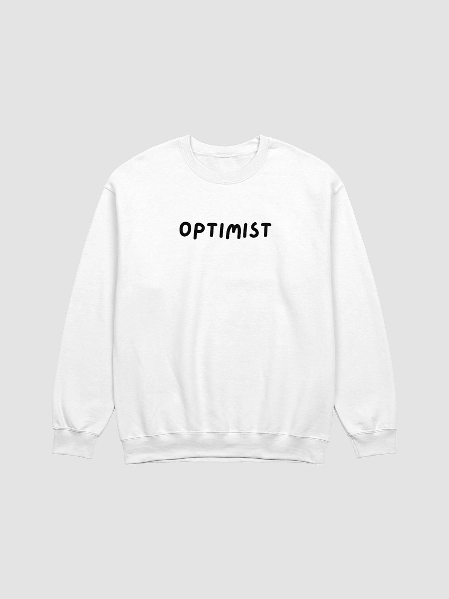 “OPTIMIST” Upbeat Unisex Sweatshirt product image (2)