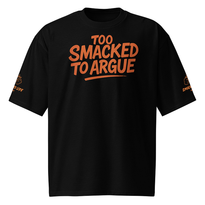 Too Smacked to Argue – Orange Alien in Ski Mask Oversized Unisex T-Shirt product image (1)