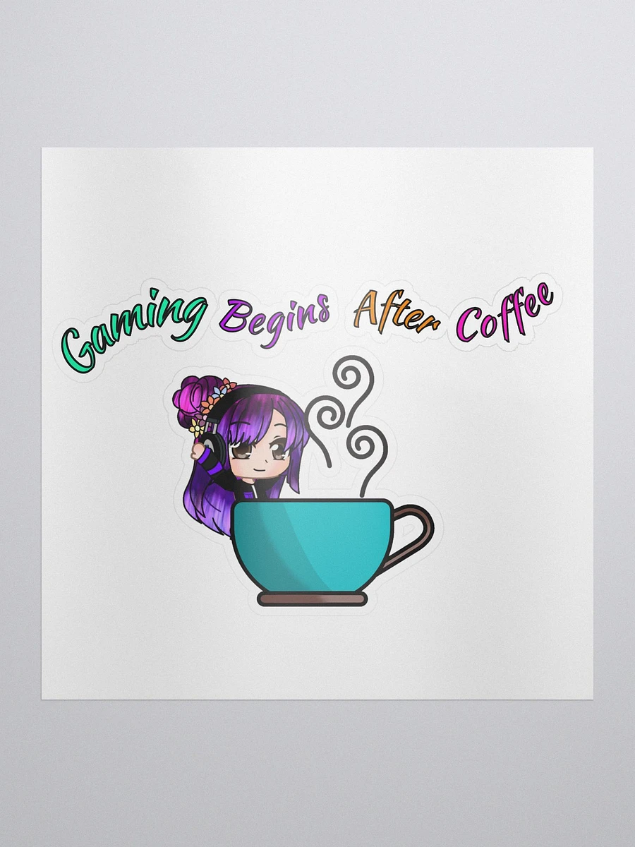 Gaming Begins After Coffee Sticker product image (1)