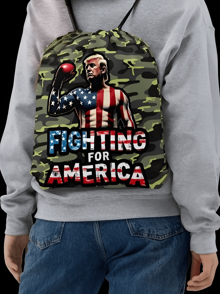 Drawstring Bag: Trump, Fighting for America product image (1)