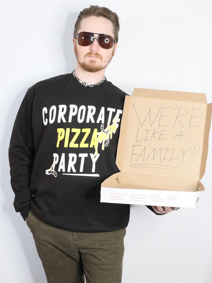 Corporate Pizza Crewneck (Black) product image (1)