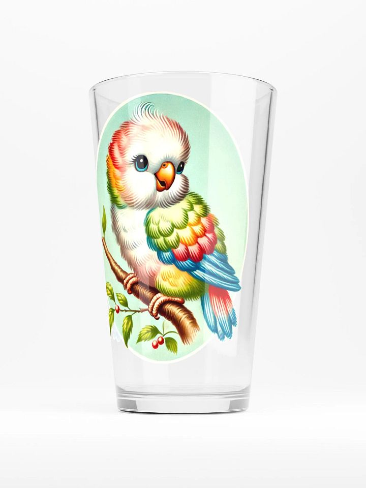 Colorful Baby Bird 16 oz Glass - Retro Glassware product image (1)
