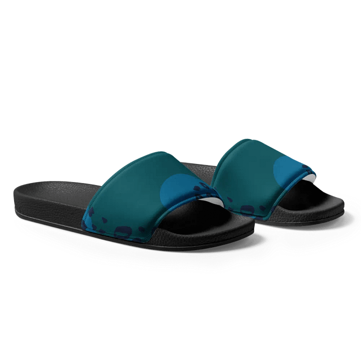 Aqua Animal Print Men's Slides product image (1)
