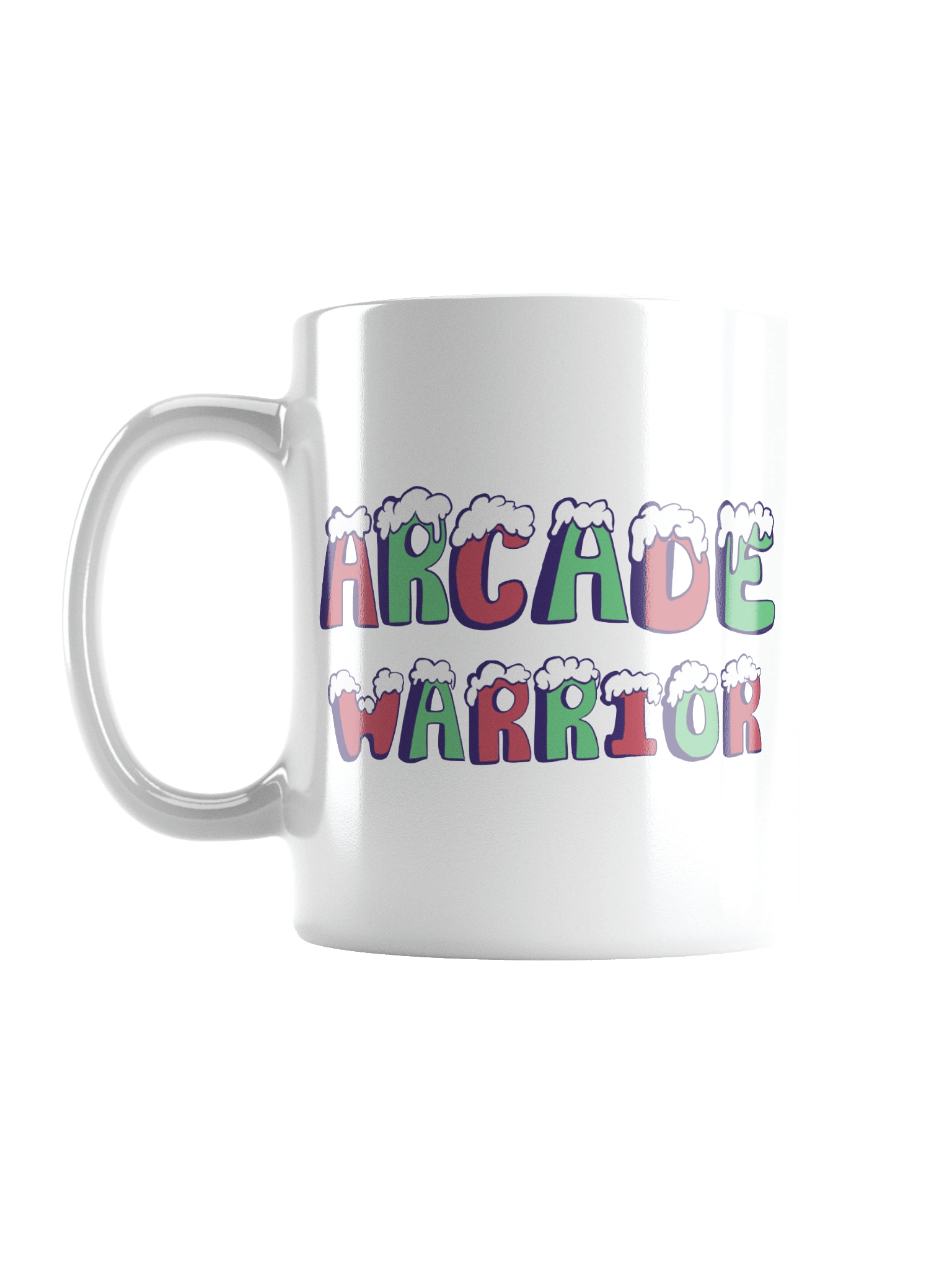 Arcade Warrior Holiday Logo White Mug 2025 product image (1)