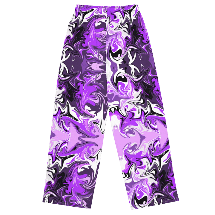 Purple Swirl Unisex Wide Leg Bottoms product image (2)