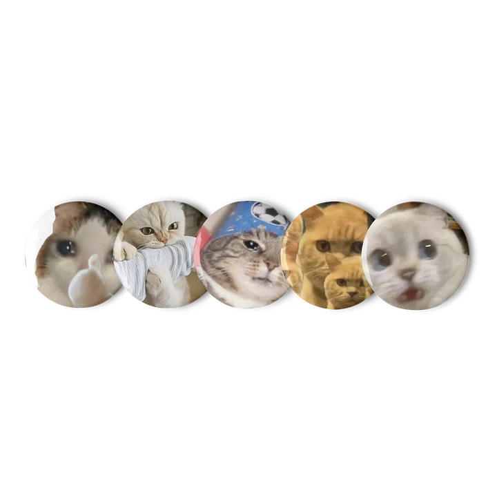 Set of Pin Buttons: Meme Cats 3 product image (1)