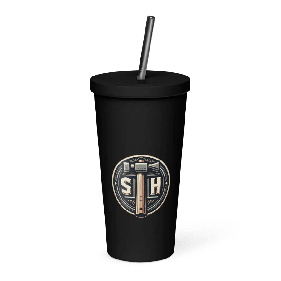 Insulated Tumbler with Straw product image (1)