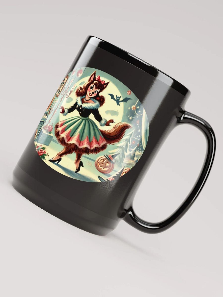 Halloween Werewolf - Black Glossy Mug 15 oz product image (4)
