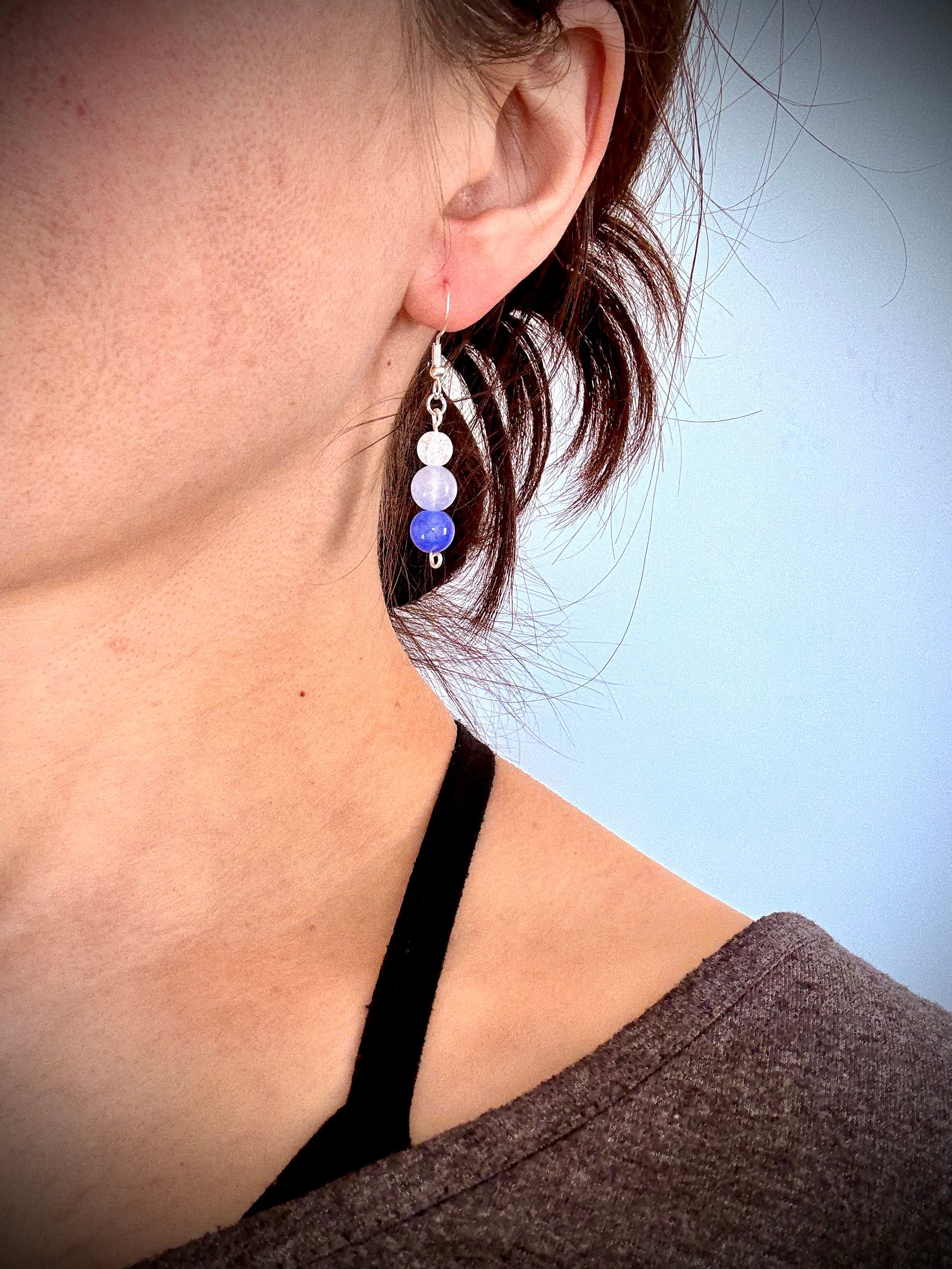 MFD-00288 | December Tanzanite-Esque Dew Earrings | Handmade Coastal Charm Jewelry by Monique Faella Designs™ product image (1)