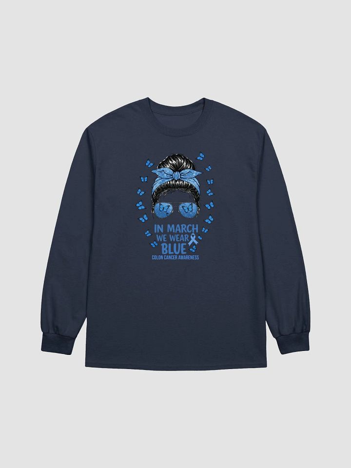 March Blue Wipe Out Colon Cancer Awareness Long Sleeve Tee product image (1)